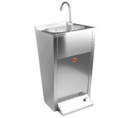 Lavatrio c/ Pedal e Pedestal Inox Satinado