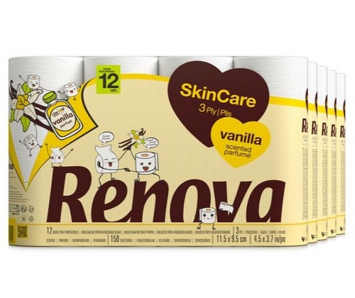 Papel Hig.Domstico Skin Care Vanilla 3fl 5x12rolos RNV