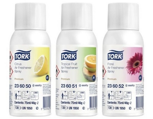 AMBIENTADOR PREMIUM AEROSOL MIXED PACK (LIM�O, FRUTA, FLORAL) TORK