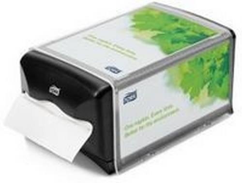 DISPENSADOR GUARDANAPOS INTERFOLHAS BALC�O/BAR P/ 400 UNI PL�STICO ABS PRETO TORK