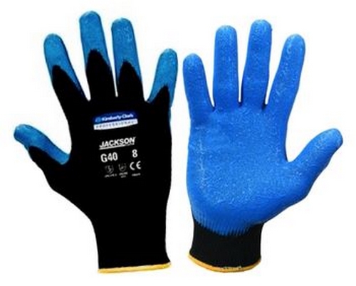 LUVAS T�XTIL C/ ESPUMA NITRILO  JACKSON SAFETY G40 TAMANHO 11 AZUL/PRETO KIMB