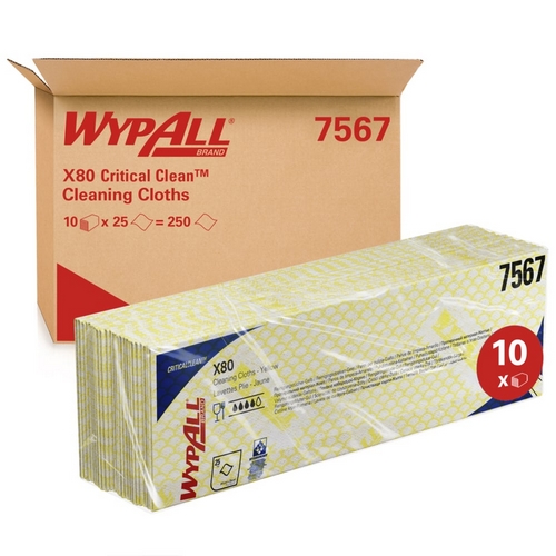 Panos Wypall X80 Amarelo 25Ser 1Fl 34,4X41.6Cm Kimb